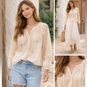 Lovestitch Patchwork Lace Blouse -NWT